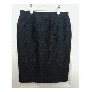 Ann Taylor Floral Lace Pencil Skirt